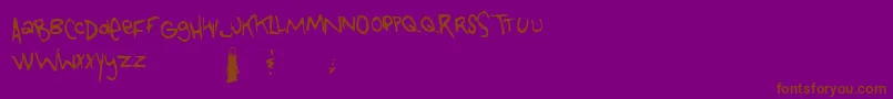 Tongoc Font – Brown Fonts on Purple Background