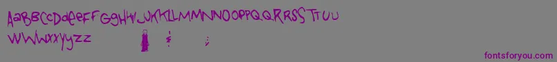 Шрифт Tongoc – фиолетовые шрифты на сером фоне