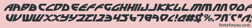 OfficerDomenicItalic Font – Black Fonts on Pink Background