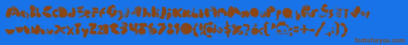 MiddleCoveBeachRocks1.0 Font – Brown Fonts on Blue Background