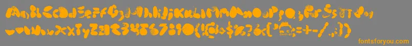 MiddleCoveBeachRocks1.0-Schriftart – Orangefarbene Schriften auf grauem Hintergrund