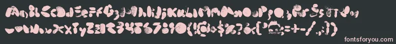 MiddleCoveBeachRocks1.0 Font – Pink Fonts on Black Background