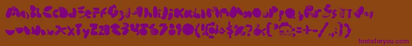 MiddleCoveBeachRocks1.0 Font – Purple Fonts on Brown Background