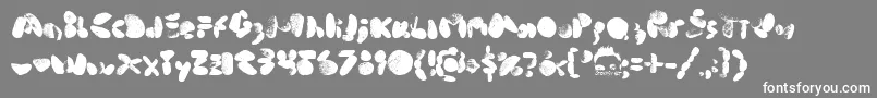 MiddleCoveBeachRocks1.0 Font – White Fonts on Gray Background