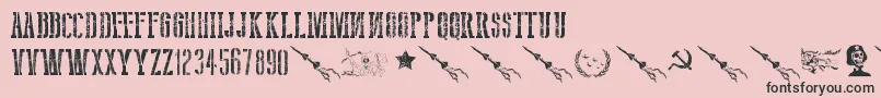 UssrArmy Font – Black Fonts on Pink Background