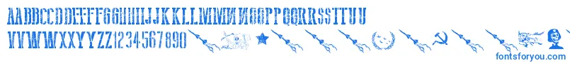 UssrArmy Font – Blue Fonts on White Background