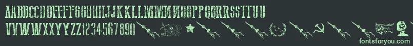 UssrArmy Font – Green Fonts on Black Background