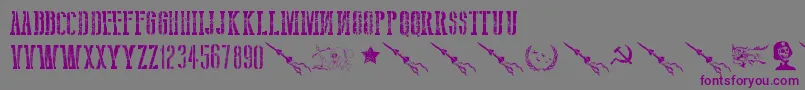 UssrArmy Font – Purple Fonts on Gray Background