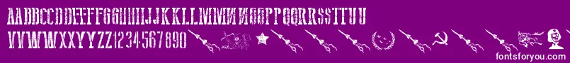 UssrArmy Font – White Fonts on Purple Background