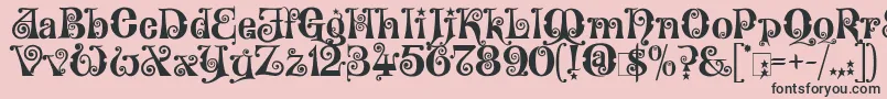 Подробнее о шрифте Wonderland Шрифт Wonderland – чёрные шрифты на розовом фоне
