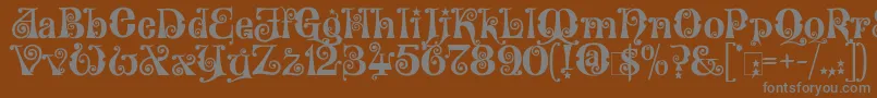 More about Wonderland Font Wonderland Font – Gray Fonts on Brown Background