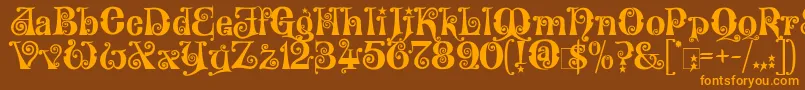 More about Wonderland Font Wonderland Font – Orange Fonts on Brown Background
