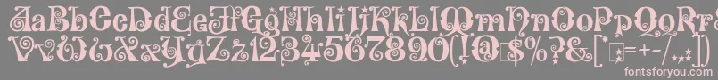 Wonderland Font – Pink Fonts on Gray Background