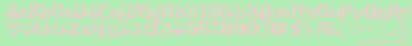 Wonderland Font – Pink Fonts on Green Background