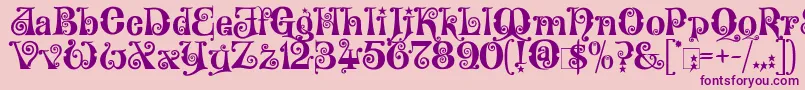 More about Wonderland Font Wonderland Font – Purple Fonts on Pink Background
