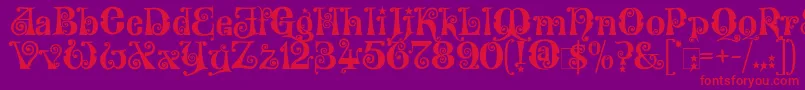 More about Wonderland Font Wonderland Font – Red Fonts on Purple Background