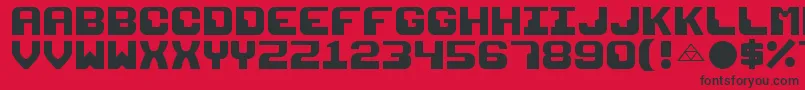 Razor1911 Font – Black Fonts on Red Background
