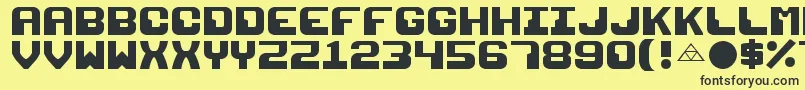 Razor1911 Font – Black Fonts on Yellow Background