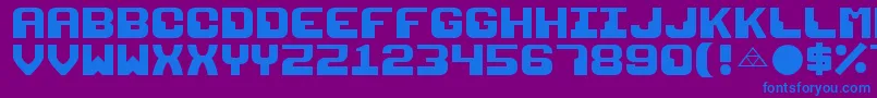 Razor1911 Font – Blue Fonts on Purple Background