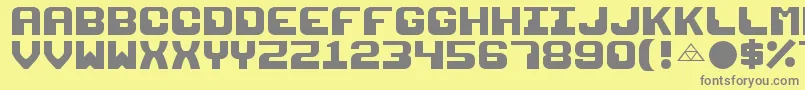 Weitere Informationen zur Razor1911-Schriftart Razor1911-Schriftart – Graue Schriften auf gelbem Hintergrund