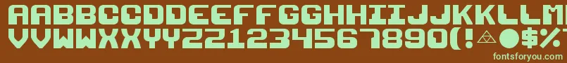 Razor1911 Font – Green Fonts on Brown Background