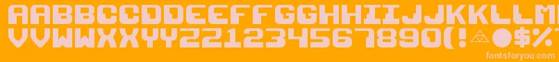 Razor1911 Font – Pink Fonts on Orange Background