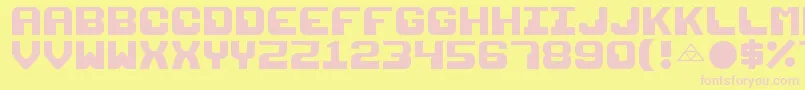 Razor1911 Font – Pink Fonts on Yellow Background