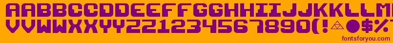 Razor1911 Font – Purple Fonts on Orange Background