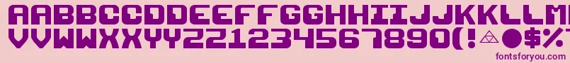 Razor1911 Font – Purple Fonts on Pink Background