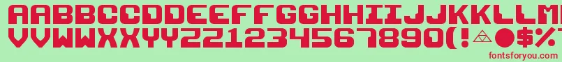 Razor1911 Font – Red Fonts on Green Background