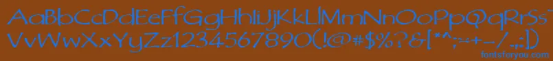 Dimurph Font – Blue Fonts on Brown Background