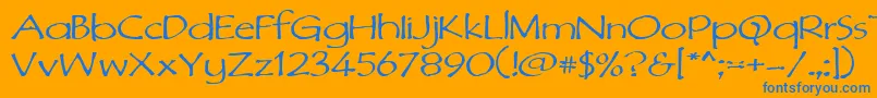 Dimurph Font – Blue Fonts on Orange Background