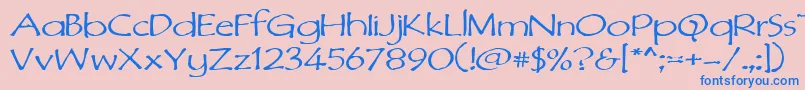 Dimurph Font – Blue Fonts on Pink Background