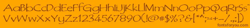 Dimurph Font – Brown Fonts on Orange Background