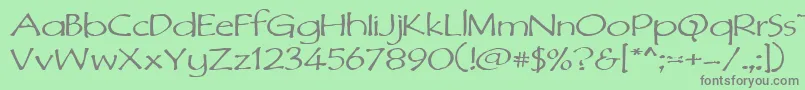 フォントDimurph – 緑の背景に灰色の文字