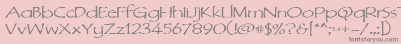 Dimurph Font – Gray Fonts on Pink Background