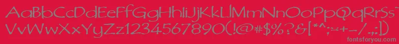 Dimurph Font – Gray Fonts on Red Background