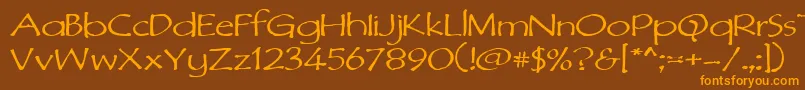 Dimurph Font – Orange Fonts on Brown Background