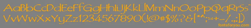 Dimurph Font – Orange Fonts on Gray Background