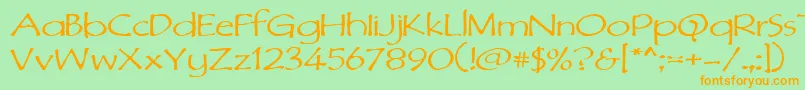 Dimurph Font – Orange Fonts on Green Background