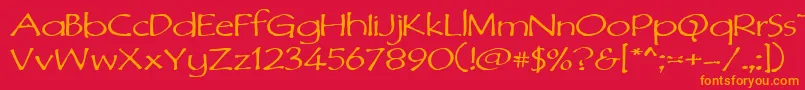 Dimurph Font – Orange Fonts on Red Background