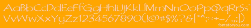 Dimurph Font – Pink Fonts on Orange Background