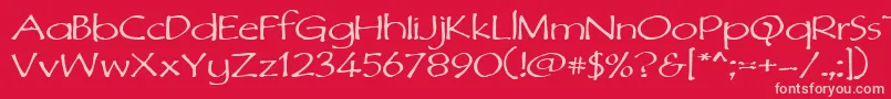 Dimurph Font – Pink Fonts on Red Background