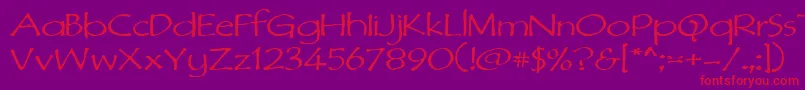 Dimurph Font – Red Fonts on Purple Background
