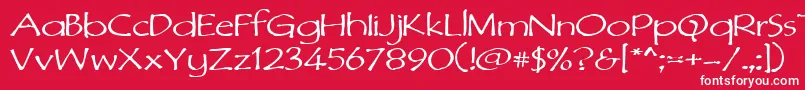 Dimurph Font – White Fonts on Red Background