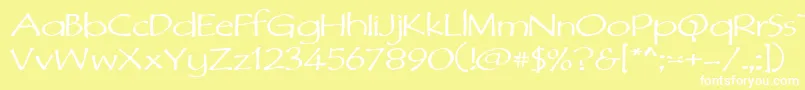 Dimurph Font – White Fonts on Yellow Background