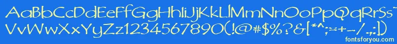 Dimurph Font – Yellow Fonts on Blue Background