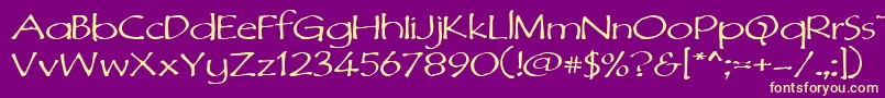 Dimurph Font – Yellow Fonts on Purple Background