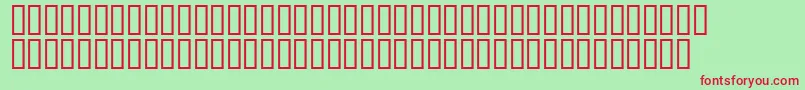 CombinumeralsOpen Font – Red Fonts on Green Background