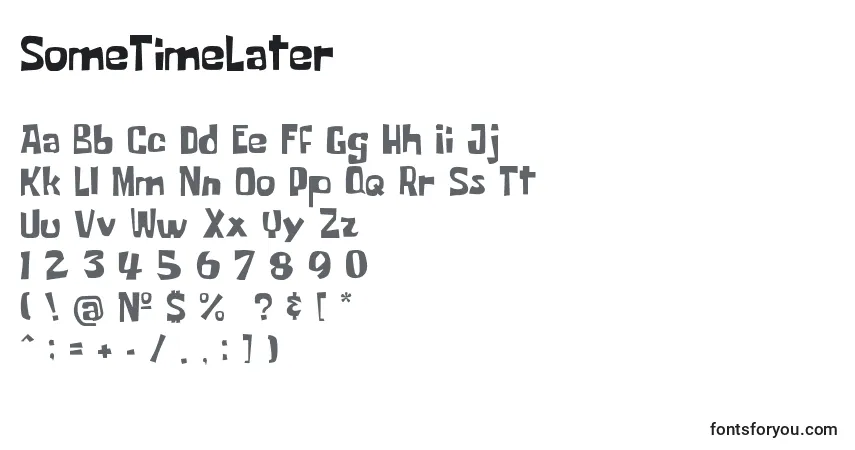 Шрифт SomeTimeLater – алфавит, цифры, специальные символы